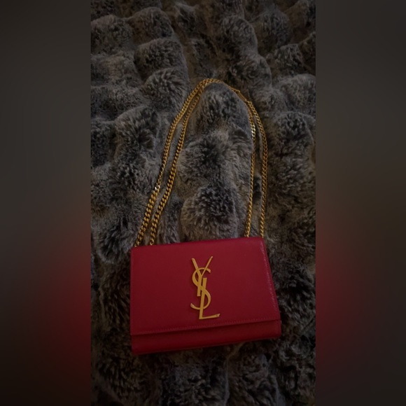 Ysl Kate small bag with gold hardware purse with gold chain - Picture 2 of 6